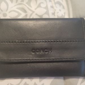 Coach leather business card holder